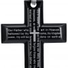 Men's Stainless Steel Large Lord's Prayer Cross Pendant Necklace Black Color .. 5 57 1781bae3 aded 40a3 ab49 c08fee6aae97