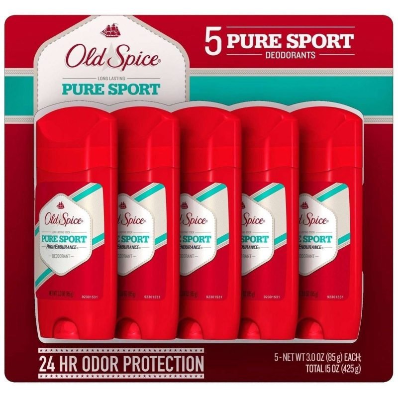 Old Spice High Endurance Deodorant Pure Sport 3.0 Oz 5 Piece 3.0 Oz - 5 Pack