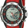 U.S. Polo Assn. Sport Men's Us9534 Analog-Digital Watch With Red Rubber Band