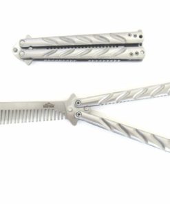 Alternative view of Deluxe Metal Practice Balisong Butterfly Knife Comb Trainer