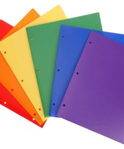 Heavy Duty Plastic 2 Pocket Folder Hole Punched - Assorted Colors Pack Of 6 21 57 1ab02626 68a1 4628 a9c9 d48f21b4e9d8 1