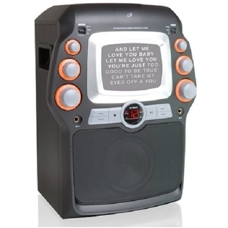 Gpx Jm332B Cd+G Karaoke Party Machine System With 5" Display And Built-In Spe..