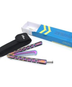 Alternative view of Zramo Th156 Comb Rainbow Knife Trainer Practice Trainer Training Colorful Kni..