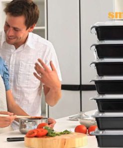 3-Compartment Bento Lunch Box / Sturdy Plastic Food Containers (Set Of 10) Wi.. 10 57 1c37e68a eaa9 4fd7 8411 e1281cd420fb