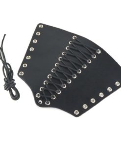 Hzman Unisex Faux Leather Gauntlet Wristband Wide Bracer Arm Armor Cuff Black 7 57 1e1f38e1 c20d 4d3d 8aed fce85dc7593b