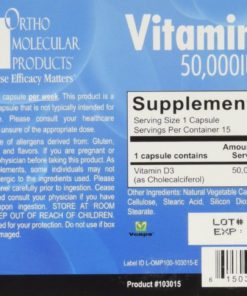 Alternative view of Ortho Molecular Vitamin D3 50000Iu 15 Capsules
