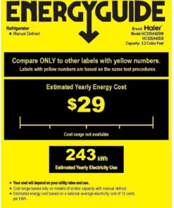 Haier Hc32Sa42Sb 3.2 Cubic Feet Refrigerator Black 7 57 1e91ec1f c053 43b1 bd68 1f6f511ea5b3