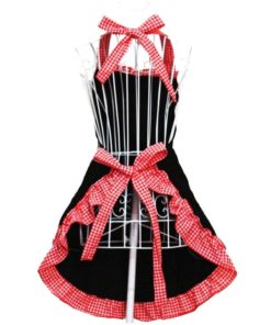 Hyzrz Women's Apron With Pockets Black And Red 7 57 1fc885a9 95ec 47bd a792 01cf255f0522