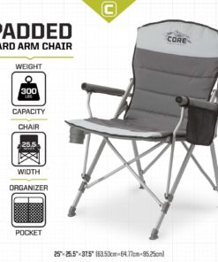 Alternative view of Core Padded Hard Arm Chair With Carry Bag