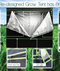 Milliard 48" X 24" X 60" 100% Reflective Hydroponic Mylar Grow Tent With Wind.. 14 57 20573bb2 4544 4139 8f04 431c822af546
