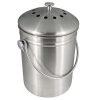 Premium Quality Stainless Steel Compost Bin 1.3 Gallon Includes Charcoal Filter 19 57 226aa546 eec1 418f 981a d79e715a74d6