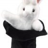 Folkmanis Rabbit In Hat Hand Puppet 18 57 22a44c61 979e 418e b4a3 fea54c3c50b2