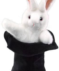 Folkmanis Rabbit In Hat Hand Puppet