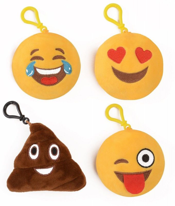 Emoji Universe: Talking Emoji Backpack Clips Key Chains; Plush Keychains Make..