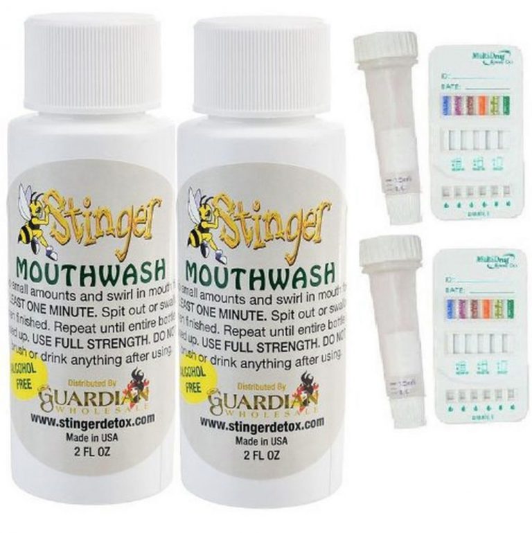 2 Stinger Detox Mouthwash With 2 Saliva Drug Tests(6 Panel) Bzo/Coc/Amp/Opi/T..