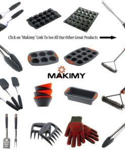 Makimy Premium Silicone Pastry Brush Set - Unique Bristles + Bonus 50 Sweet M.. 13 57 258072a2 e2fa 4ef1 aea3 30cc07a81247
