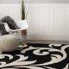 Super Area Rugs Metro Black Damask Rug 5-Feet By 8-Feet 5X8 Designer Area Rug 18 57 25f91055 8b3b 49ba bdaa ac015bd0d736