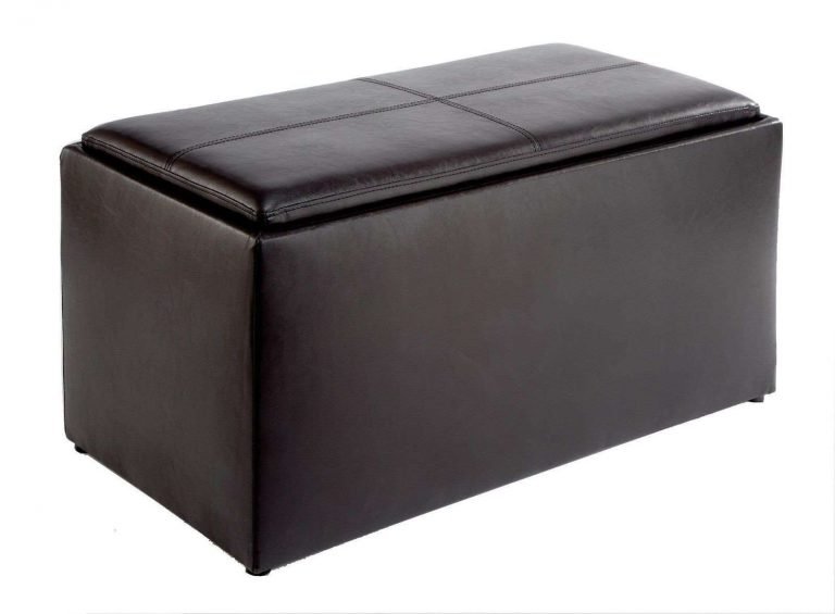 Convenience Concepts 143012 Sheridan Faux Leather Storage Bench With 2 Side O..