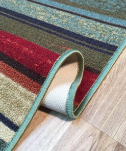 Rubber Back Multicolor Stripes Non-Slip (Non-Skid) Door Mat Rug 18" X 31" Hmm.. 6 57 28681046 127a 461f a5ac 251ecc82fc7c