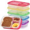 Bento Lunch Box Food Storage Containers For Kids And Adults 5 Containers 3-Co.. 19 57 29661b76 6c48 46d3 8a02 e107a07e745b
