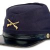 Civil War Kepi Union Army Wool Hat Blue Lined Us North (Hats Size 57 Cm)