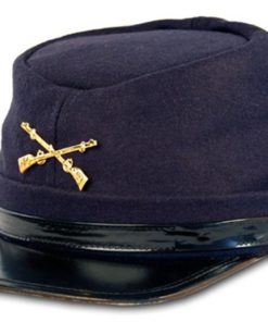 Civil War Kepi Union Army Wool Hat Blue Lined Us North (Hats Size 57 Cm)