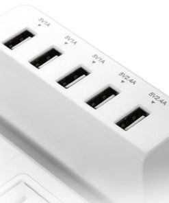 Alternative view of Iselector 40W 5-Port Universal Usb Charger 2-Outlet Power Strip Surge With 5 ..