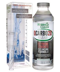 Herbal Clean Qcarbo20 Clear Cleansing Formula Supplement Lemon-Lime 20 Ounce