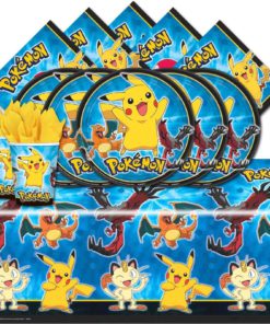 Pokemon Pikachu & Friends Birthday Party Tableware Pack For 16