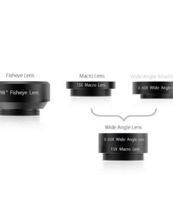 Alternative view of Aukey Optic Iphone Lens 198 Fisheye Lens + 150 Wide Angle + 15X Macro Lens Fo..