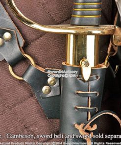 Alternative view of Medieval Renaissance Genuine Leather Waist Shoulder Sword Belt Frog Hanger Larp