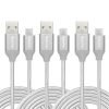 Iseeker Micro Usb Charger(6Ft)3 Pack High Charging Speed Usb 2.0 A Male To Mi..