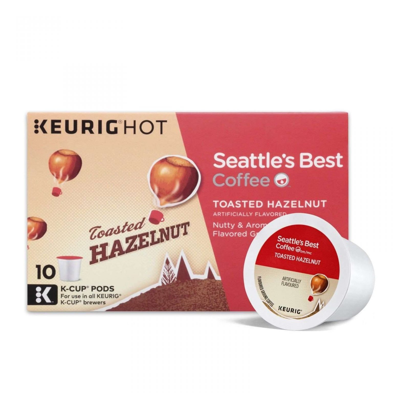 Seattle's Best Coffee Toasted Hazelnut KCup For Keurig Brewers 60