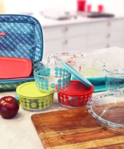 Alternative view of Pyrex 100 Year 14-Piece Vintage Future Glass Bakeware And Food Storage Set