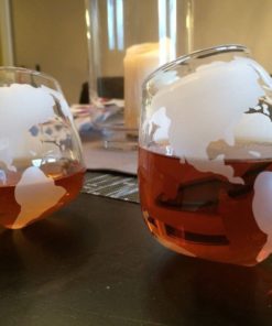 Etched Spinning/Rocking Globe Whiskey Glass - 8Oz For Scotch Rum Bourbon Tequ.. 12 57 306656df b032 4691 a2a3 617aaaf72ab6