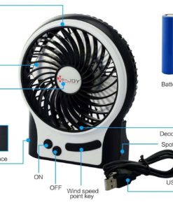 Alternative view of E-Joy 4.5-Inch Mini Usb 3 Speeds Rechargeable Portable Table Fan Electric Per..