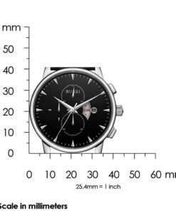 Burei Men's Day Date Chronograph Watch With Black Leather Band And Black Dial 10 57 3256e456 6f01 40c8 92d6 8607cc6d4947