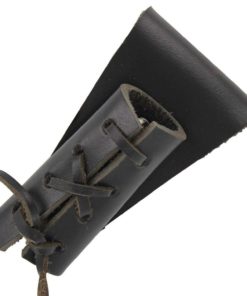 Alternative view of Medieval Chaucer Leather Dagger Frog Black