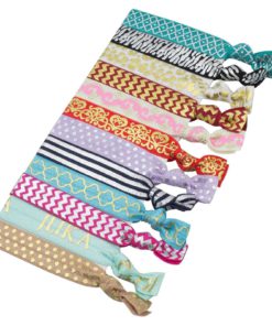 Jlika Elastic Hair Ties (Set Of 100) Colorful Prints And Solids No Crease Ouc.. 14 57 3415ac89 2ed4 46f8 b195 d22b3f56c104