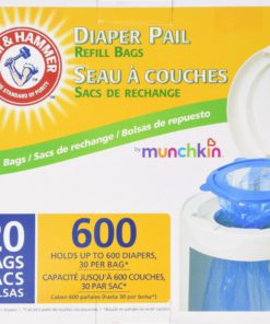 Munchkin Arm & Hammer Diaper Pail Snap Seal And Toss Refill Bags 600 Count 20..
