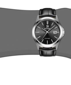 Binger Men's Date Waterproof Watch Black Dial With Black Calfskin Leather Band 10 57 35f8c94f d38d 4650 8716 f736942f12f5