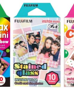 Fujifilm Instax Mini Instant Film Rainbow & Staind Glass & Candy Pop Film -10..