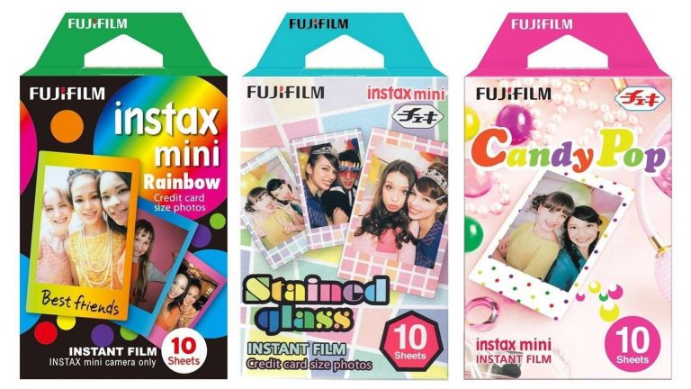 Fujifilm Instax Mini Instant Film Rainbow & Staind Glass & Candy Pop Film -10..