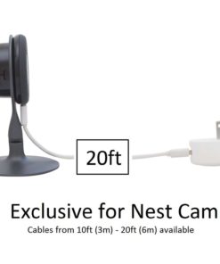 Nest Cam & Dropcam Usb Power Cable In White - 20Ft (6M) W/ Gold Plated Plugs .. 8 57 38c93a1a ad53 4edd b0ac 1bd61ce82d00