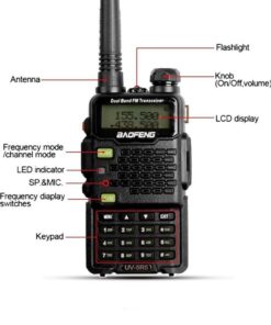 Alternative view of Two Way Radio Baofeng Walkie Talkie Uv-5R5 5W Dual-Band Two-Way Ham Radio Tra..