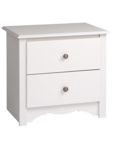 Alternative view of White Monterey 2 Drawer Nightstand White Regular