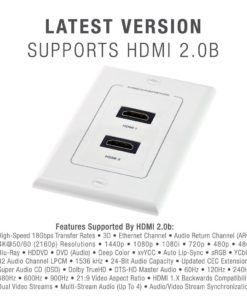 Hdmi Wall Plate (2 Port) By Mediabridge - [Latest Version - Supports 4K 3D Ar.. 8 57 3985a2de 0fd7 4faf aa15 11f066e718b7