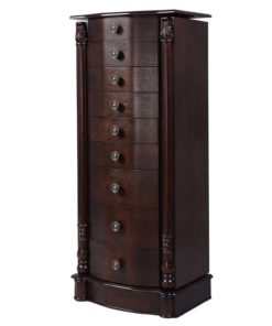 Alternative view of Giantex Wood Jewelry Cabinet Armoire Box Storage Chest Stand Organizer Necklace