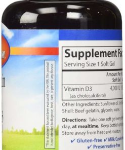 Alternative view of Carlson Labs - Vitamin D3 4000 Iu - 360 Softgels