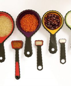 Alternative view of Lennie Cook Collapsible Silicone Measuring Cups & Measuring Spoons Set Portab..